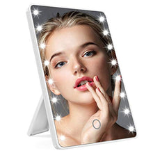 LOVEHOUGE Specchio Cosmetico,Specchio per Il Trucco con 16 Luci A LED,Specchio Cosmetico Illuminato,Oscuramento Continuo,Rotazione di 180 Gradi