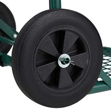 Relaxdays Carrello da Giardino, Maxi Trolley con Sacco, 70 l, 1 Cestello, Ruote in Gomma Piena, Pieghevole, Verde