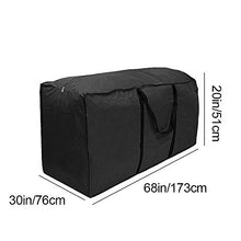 Cuscino per mobili Custodia 210D Resistente all'Acqua Giardino Patio Esterno Cuscino Borsa di stoccaggio con Cerniera Custodia per Il Trasporto Borsa,Nero (L: 173 * 76 * 51cm)
