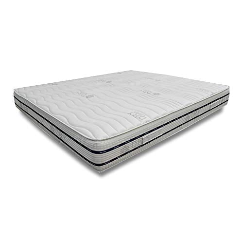 ITALYMATERASSI Materasso con Dispositivo medico, sfoderabile, alto 22 cm AirPur®, Memory foam e Memogel MULTIONDA 7 STRATI, ortopedico anatomico, matrimoniale 160x195