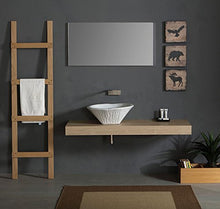 Lavandino Lavabo Appoggio/Sospeso Horganica Ovale Modello Terra Bianco in Ceramica 54x46 cm