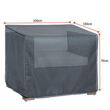 Hentex - Telo protettivo per mobili da giardino, sedie (100 x 100 x 70 cm), grigio, cubo