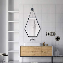 LULUTING Specchio Trucco Bagno Specchio Decorativo Specchio, Lavandino Specchio da Muro in Ferro battuto Specchio Esagonale Specchio 50 * 70cm