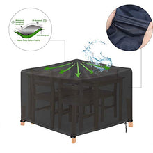 UNKB Copertura Tavolo Impermeabile da Giardino Traspirante, Copertura Mobili Giardino Resistente Oxford 420D, Copertura per Mobili Esterno Rettangolari Copertura 180 x 120 x 74 cm