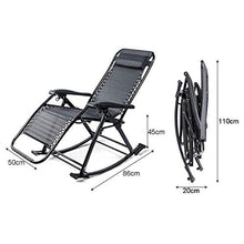 Sywlwxkq Comoda Sedia a Dondolo Zero Gravity Lettino in Spiaggia Patio Giardino Campeggio Tessuto in textilene Traspirante per Esterni con Supporto per Cuscino 200 kg