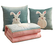 2 in 1 Trapunta a Doppio Uso Di Cuscini Ufficio Nap Coperta Multifunzione 4 Stagioni Calde Trapunta Per Rest Verde Sedia Da Ufficio