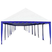 vidaXL Gazebo da Giardino Bersò Padiglione Tendone Tenda Pergola Pergolato Chiosco Arredo Esterno Giardino d'inverno in PVC Blu e Bianco