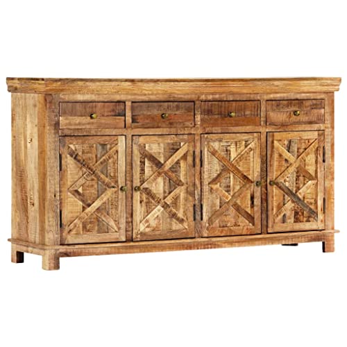 vidaXL Credenza Madia con 4 Cassetti Resistente Solida Robusta Durevole Elegante Pratica Rustica di Tendenza 160x40x85 cm Legno Massello di Mango