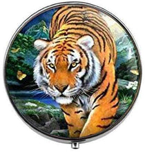 Tiger - Scatola porta pillole con ciondolo a forma di foto di arte