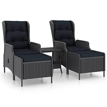 vidaXL Set Divani da Giardino 3 pz con Cuscini Polyrattan Grigio Scuro