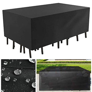 Lvyleaf Copertura della Mobilia, Copertura Impermeabile Giardino Telo Antipolvere per Arredo Esterno, Copertura Tavolo da Giardino, in PVC, per Divano,Tavolo, Sedie, (242x162x100cm)