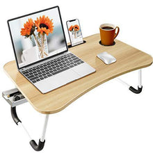 BOPUROY Tavolo Laptop, Tavolo per Notebook, Pieghevole Tavolo per Computer Portatile, Supporto PC Portatile con Gambe Pieghevoli per Divano, con Fessura per Tazza, per Lletto/Divano/Pavimento - Arredi Casa