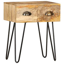 vidaXL Comodino Tavolino da Notte Armadietto per Letto Mobiletto per Camera da Letto Arredamento 40x30x50 cm Legno Massello di Mango