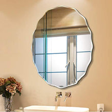 Specchio da Bagno Sagomato Specchio Senza Cornice Immagine Durevole Realistico Specchio a Parete antideflagrante Adatto per Soggiorno/Bagno Spessore 0,5 cm