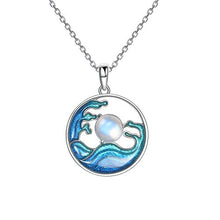 Baoxiaohed Collana in Argento Sterling, Collana 925 Sterling Argento Cinese Creativo Moonstone Zircon Collana, Utilizzata Come Festa della Mamma, Festa, Compleanno, Regalo di Anniversario