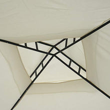 Outsunny Gazebo da Giardino con Paletti e Corde Tetto Zanzariera Zanzariera Pareti Laterali Poliestere Acciaio 295 x 295 x 263 cm Beige