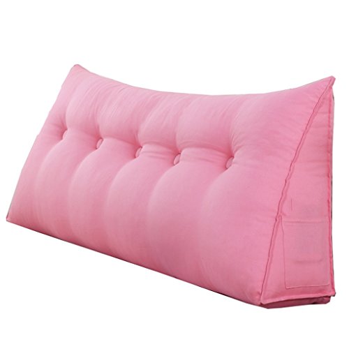 Xufei Grandi Cuscini triangolari, Home Office Car Staccabile Grande Posteriore, per Cuscino di Lettura Schienale Lombare/Rosa (Size : 50 * 50 * 20cm)