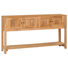 vidaXL Legno Massello di Teak Credenza Madia Mobile Armadietto Armadio Mobiletto Alto Portaoggetti Cassa Cassapanca Mobili 140x30x75 cm