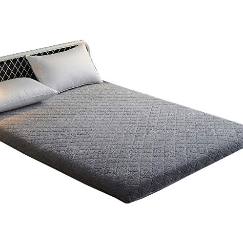 FDesign Addensare Mantieni Caldo Materasso Quilted Mattress Protector Morbido Materasso Tatami Materasso Pad Materassi Letto futon Student Dormitory,Gray,90 * 190cm