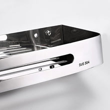 SUMNACON - Mensola da doccia in acciaio inox, solida, forma rettangolare, 30 x 12 x 3,7 cm