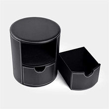 Stoccaggio Ottomano Con 2 Cassetti, Letto Ottomano Tabella Da Caffè Del Cubo Di Archiviazione, Sgabello A Piedi in Pelle,Nero