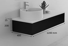 Set di mobili da bagno di design Biel, bianco, lucido, in ceramica con push open moebel per il vostro bagno
