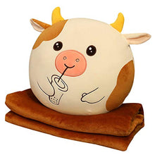 plkm Anno del Cuscino di Mucca Cuscino Cuscino, Palla Latte Latte Bambola Bambola Peluche Giocattoli 40 * 45cm /Round Brown Eyes