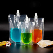 Cabilock 50 Pezzi Sacchetto di Plastica per Liquori Boccette per Bevande in Piedi Contenitore per Bevande Occultabile Estrarre I Sacchetti di Succhi per Bevande per Alcolici 100 Ml