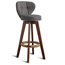 Sgabelli Da Bar Sedia moderna moderna di legno del lino per il ristorante della prima colazione Sedia della barra di cena del caffè di legno Adatto Per Bancone Caffetteria ( Color : Beige , Size : A )