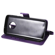 Bear Village Cover Moto G6, Custodia Premium Flip Custodia per Moto G6, Custodia con Porta Carte e Chiusura Magnetica, Viola