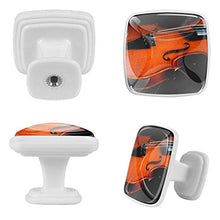 Set di 4 maniglie rotonde per armadio da cucina, credenza, cassettiera, cassettiera, con viti, per cucina, comò, armadietto, bagno, guardaroba, strumenti musicali violoncello retrò