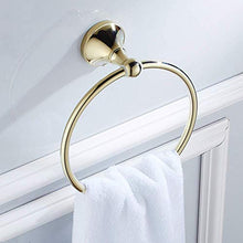 JKCKHA Northern Europe. Asciugamano Bella Rame Oro Anello portasciugamani Bathroom Wall Hanging Hardware Anello di tovagliolo Rotonda Barra di tovagliolo placcati in Oro Barra Multifunzione