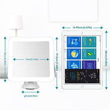 Auxmir Specchio da Trucco LED Ingrandimento 10X Specchio Ingranditore Illuminato per Bagno Specchio Quadrato a Ventosa 360° Girevole Portabile Senza Fili 16X16CM