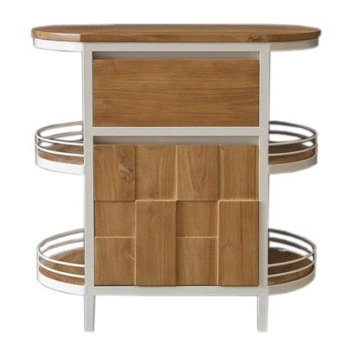 Mobiletto per lavabo Magnia in Legno di Teak Massiccio, Larghezza del mobiletto 140 cm