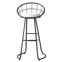 Sgabello da bar moderno Tavolo da cucina Sgabelli da bar Sgabello da bar Bancone Sedia da pranzo con schienale su gambe in metallo con poggiapiedi Sgabelli alti imbottiti morbidi 45/65/75 cm Carico ma