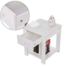 Comodino Comodino Semplice in Legno Durevole Contenitore per con Cassetto Bianco Adatto per Camera da Letto Comodino Bagno Corridoio Soggiorno
