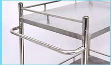 Carrello Medico, Doppio Carrello per Attrezzatura Medica da Laboratorio in Acciaio Inossidabile, Protezione di Bellezza in Un Pezzo Installazione Gratuita