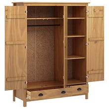 Cikonielf Armadio a tre ante con 2 cassetti e 5 ripiani per vestiti, camera da letto, casa, dimensioni: 127 x 50 x 170 cm