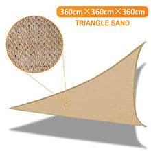 gracosy Tenda a Vela Triangolo Tenda Parasole HDPE Protezione Raggi UV Impermeabile Durevole Traspirante,per Patio、Esterno、 Giardino、 Balcone,3.6 x 3.6 x 3.6m