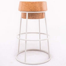 Luce di Alta qualità e Bellezza Sedia da caffè Moderna Semplice nordica for Il Tempo Libero in Legno di Quercia con Sgabello da Bar (Telaio Nero 45 cm) Seat Seduta in Legno Morbido + Ferro da Stiro