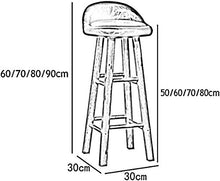 WANGFENG Sgabelli Sedie Sgabello da Bar Girevole Sgabello Alto da Cucina Rustica Struttura in Legno Massello con Bancone Imbottito/Ristorante/Bar (Dimensioni: 70 Cm, Colore: Giallo)