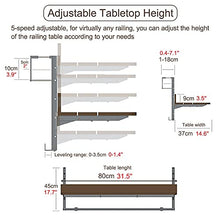 Tavolo pieghevole parete Tavolo da Esterno per Balcone a Parete, Tavolo da Giardino Pieghevole da Giardino, Tavolo da Ringhiera da Terrazza, Adatto per Ristoranti con Balconi (Size : 80x37cm)