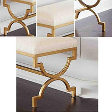 LXESWM Panca Ottomana Divano Sgabello Panca Poggiapiedi in Ferro Battuto Cambio di Scarpe da Banco Poggiapiedi Soggiorno Camera da Letto Sgabello con Seduta Imbottita (Size : 60cm)