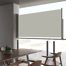 vidaXL Tenda da Sole Laterale Retrattile per Patio Privacy Automatica Schermo Parasole Frangivento 80x300 cm in Tessuto PU Crema Telaio in Ferro