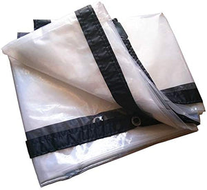 per Esterno, Patio e Giardino al di Fuori della Copertura Piana di Fondo Esterna Impermeabile Pust a Prova di Tenda da Campeggio Trasparente con Occhiello in Metallo, 120 g / □ (Size : 5mX6m)