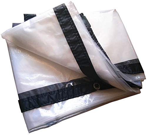 per Esterno, Patio e Giardino al di Fuori della Copertura Piana di Fondo Esterna Impermeabile Pust a Prova di Tenda da Campeggio Trasparente con Occhiello in Metallo, 120 g / □ (Size : 5mX6m)