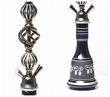 XJJY 21"Shisha Hookah Narghele Tubo con 2 Tubo, Set di fumi di Partito Nero, Senza nicotina