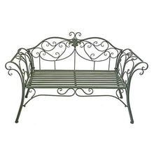 GaoF Panchina Doppia per Esterni in Ferro battuto, Sedia per Il Tempo Libero con Decorazione Portico da Giardino, panchina in ghisa con Schienale e braccioli, Adatta per terrazzo, Balcone, Prato