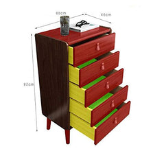 ZzheHou Cassettiera Noce Bagagli Pettorale con Maniglie in Metallo 5 Cassettiera Cassetto in Rame Finitura Robusto Durevole Semplice E Grazioso (Color : Walnut, Size : 60x40x92CM)