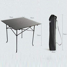 NYDZDM Tavolo e Sedia da Esterno Pieghevole Set Pieghevole Tavolo Pieghevole Spiaggia Sedia Combinazione Kit Self-Driving Picnic Barbecue Tavolo Pieghevole e Sedia (Color : A)